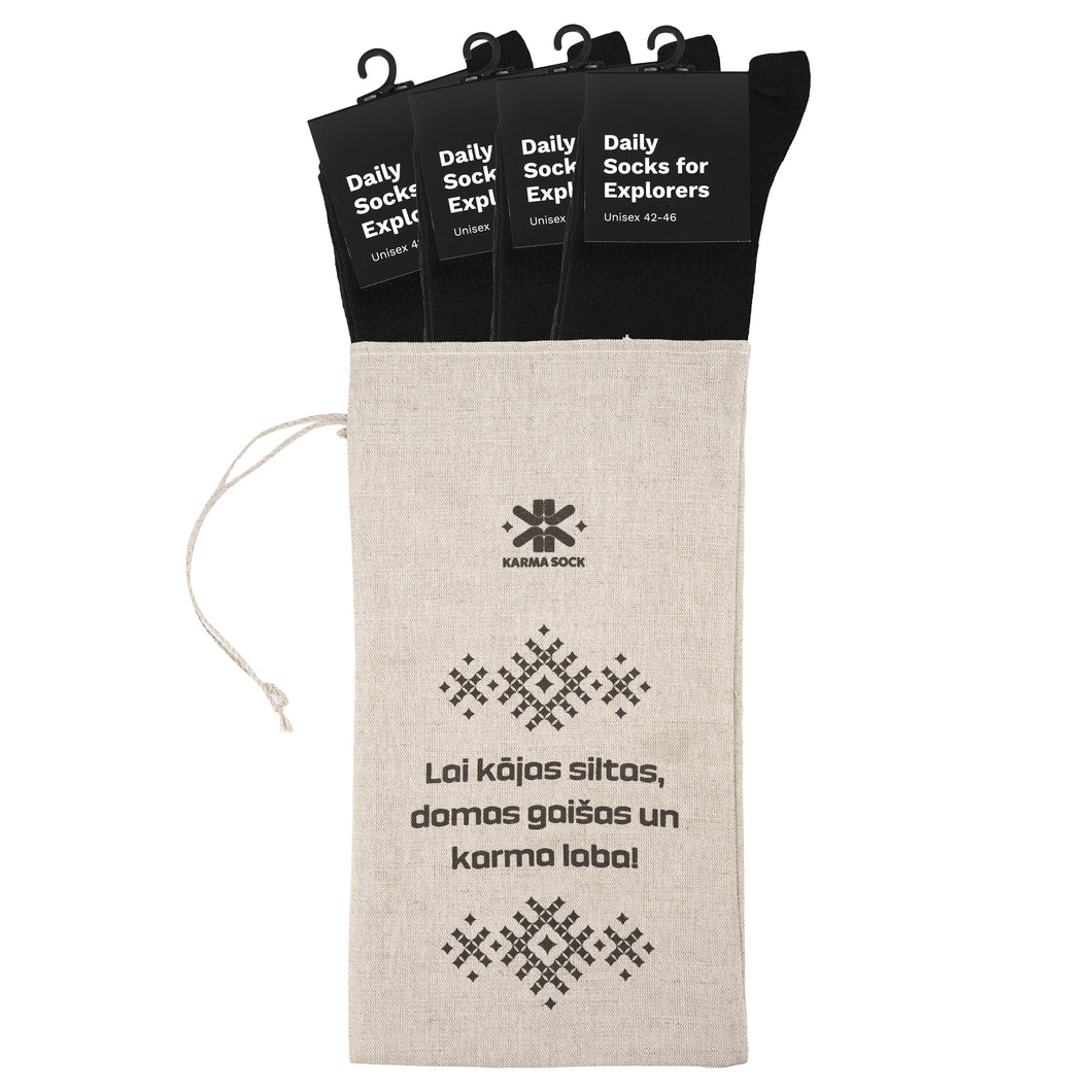 4 x Zeķu dāvanu komplekts Daily Socks For Explorers